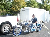 Motorcycle in Trailer Shipping